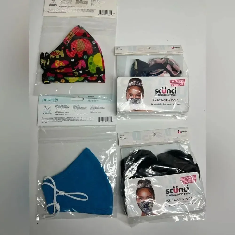 Bundle Masks & Scrunchie 4 packs